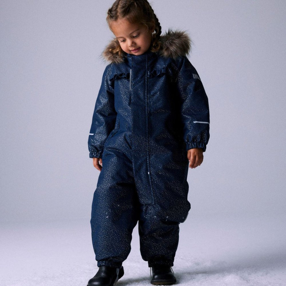 Name It - Vinterdress Snow10 Dark Sapphire Glitter - Guttelus.no