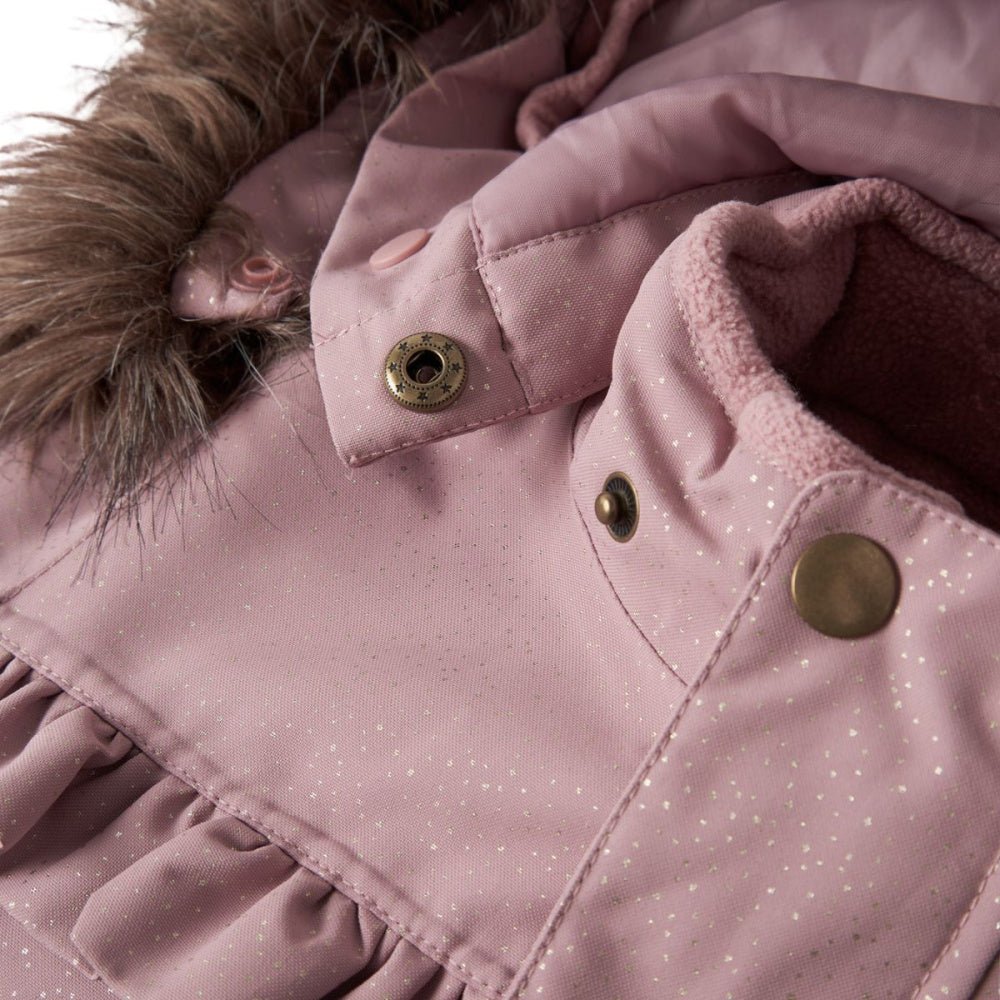 Name It - Vinterdress Snow10 Woodrose Glitter - Guttelus.no