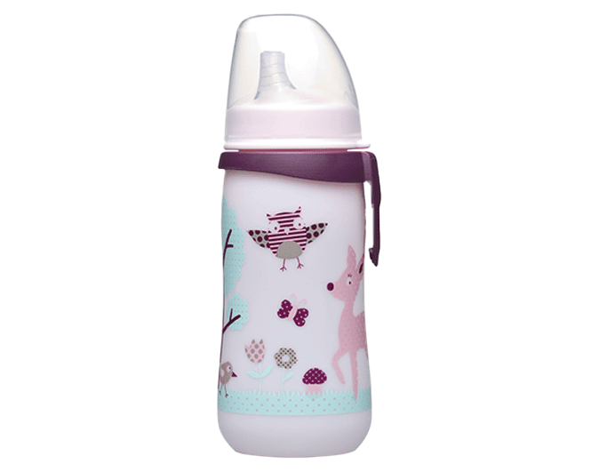 Nip- Drikkeflaske / Tutekopp Bambi Rosa 330ml - Guttelus.no