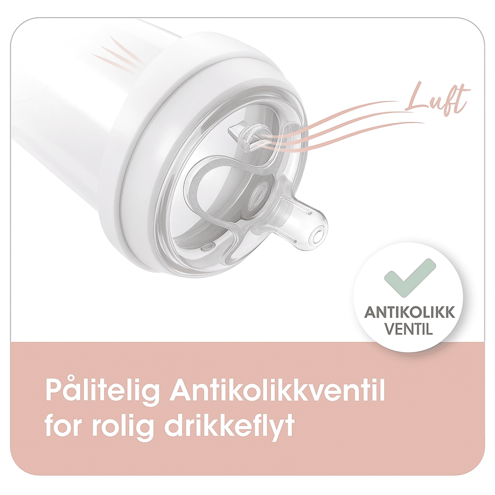 Nip- Flaskesmokk 0+ mnd Medium flow - Guttelus.no