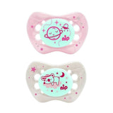 Nip- Smokker Selvlysende Night 2pk 0-6 mnd Rosa