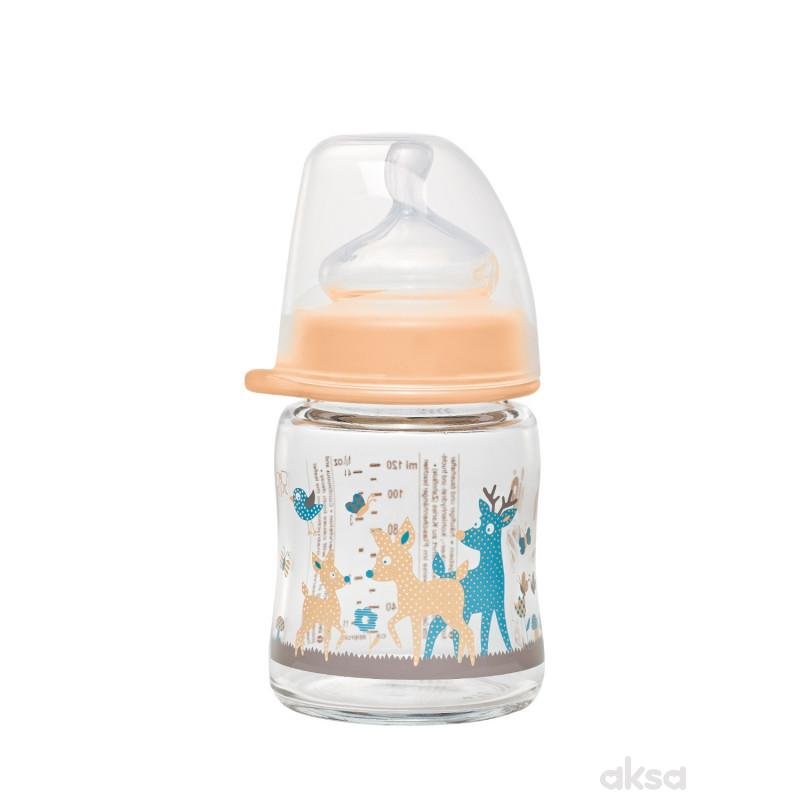 Nip- Tåteflaske Glass Bambi 120ml - Guttelus.no