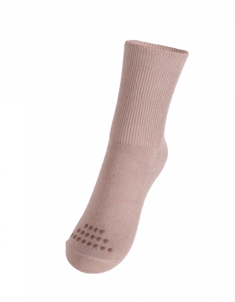 Nordic Kids - Sokker Bambus 2pk Anti-Skli Rosa/ Grå - Guttelus.no