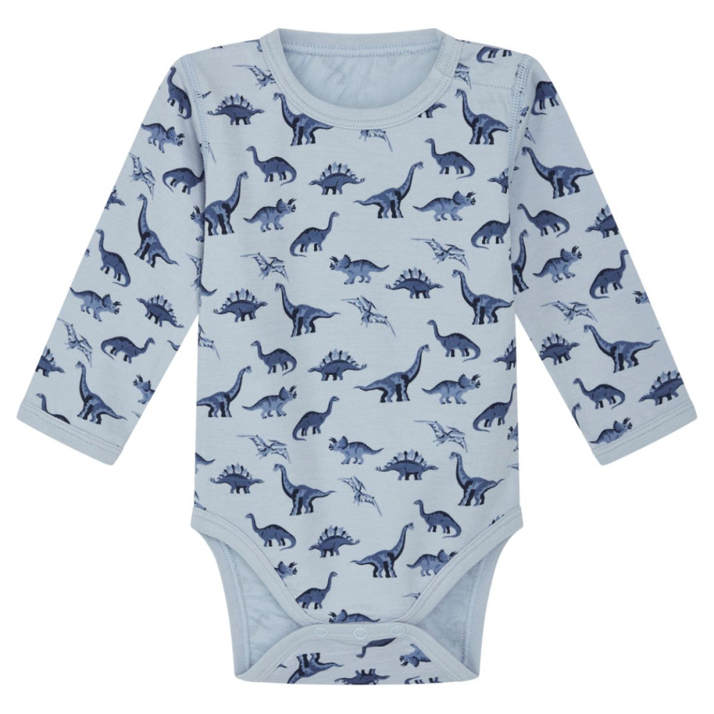 Hust and Claire - Body Ull og Bambus Baloo Dino Blue Cloud