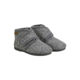 En Fant - Tøfler i Ull med Såle Dark Grey Melange