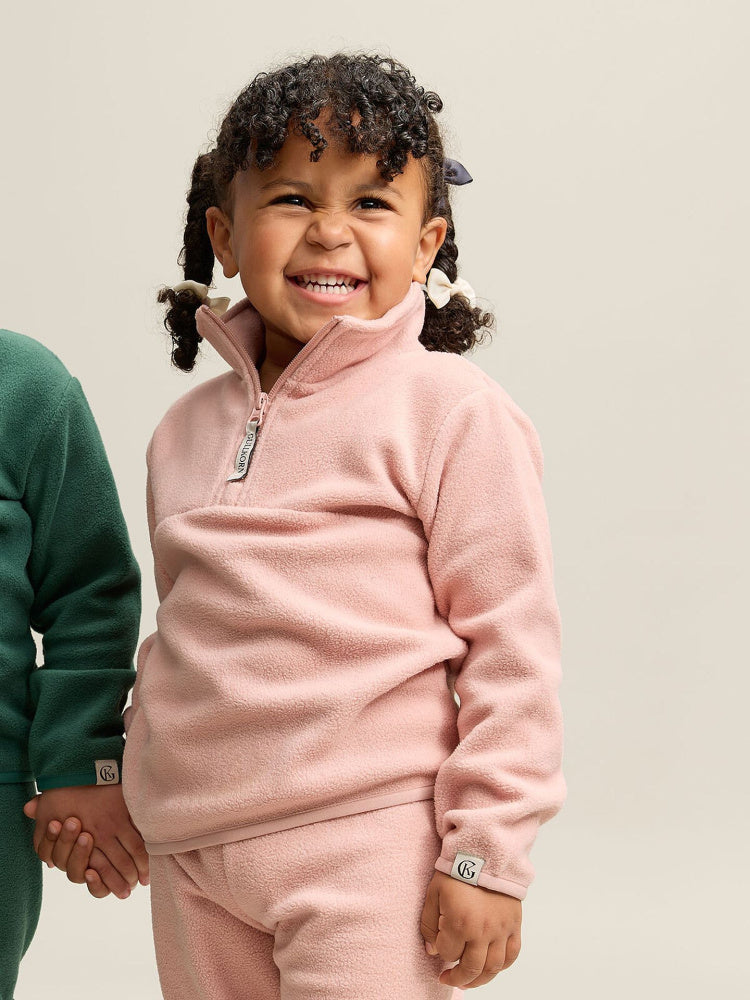 Gullkorn - Berg Fleece-sett Tåkerosa