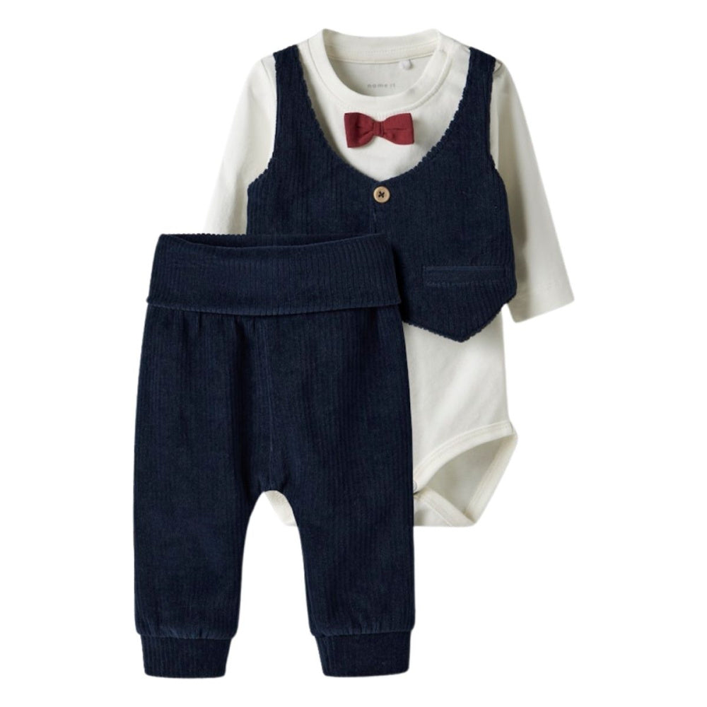 Name It - Body & Bukse Sett Ronny Cord Navy Blazer