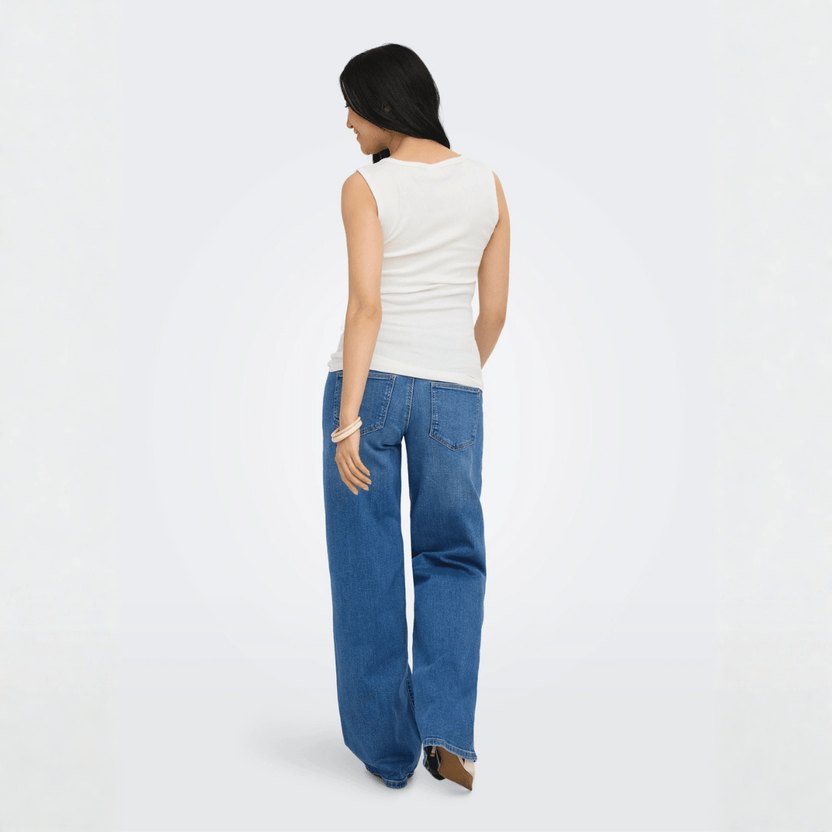 ONLY Maternity - Amme-Tanktopp 2-pk Vira Hvit/ Svart - Guttelus.no