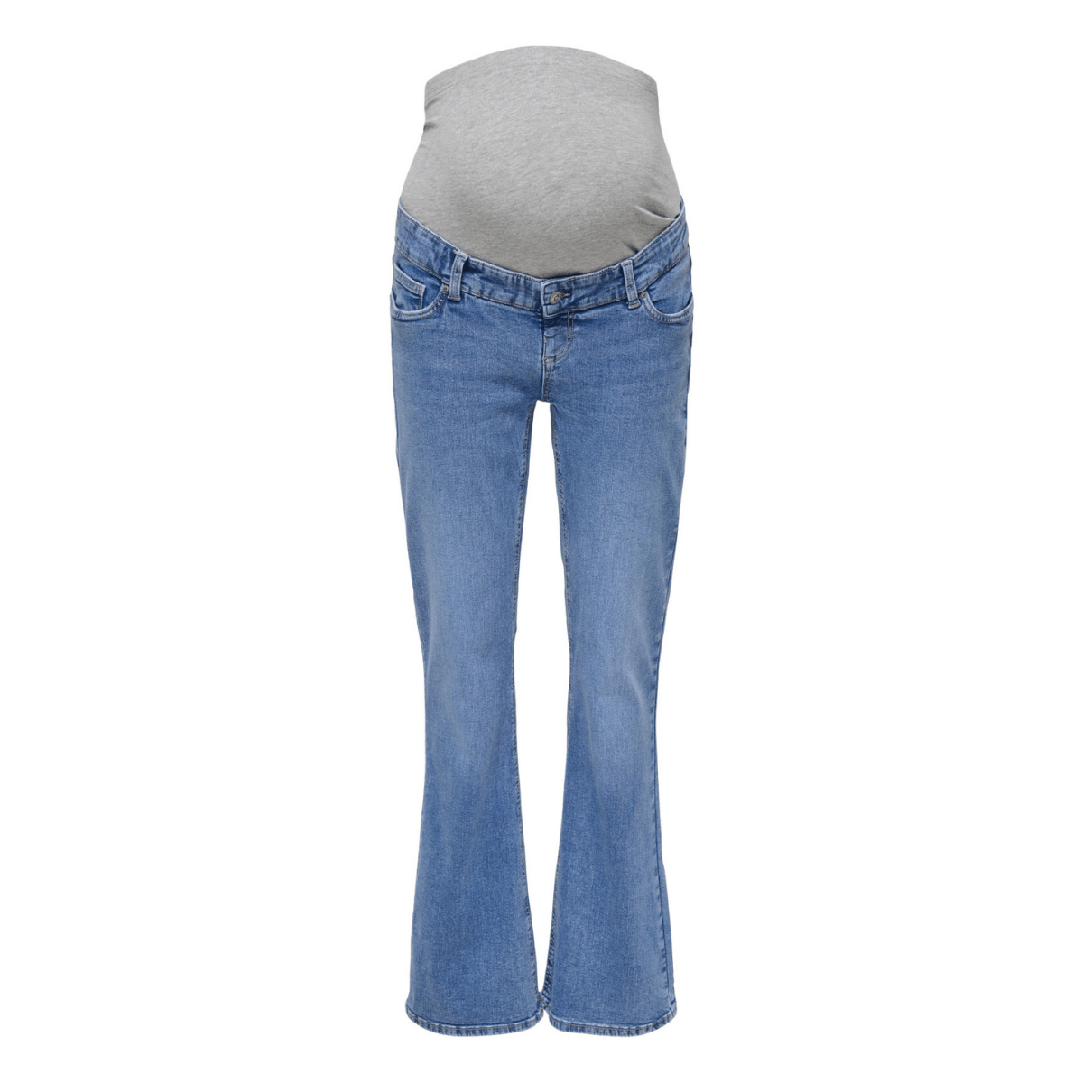 ONLY Maternity - Jeans Blush Flared Light Blue Denim - Guttelus.no