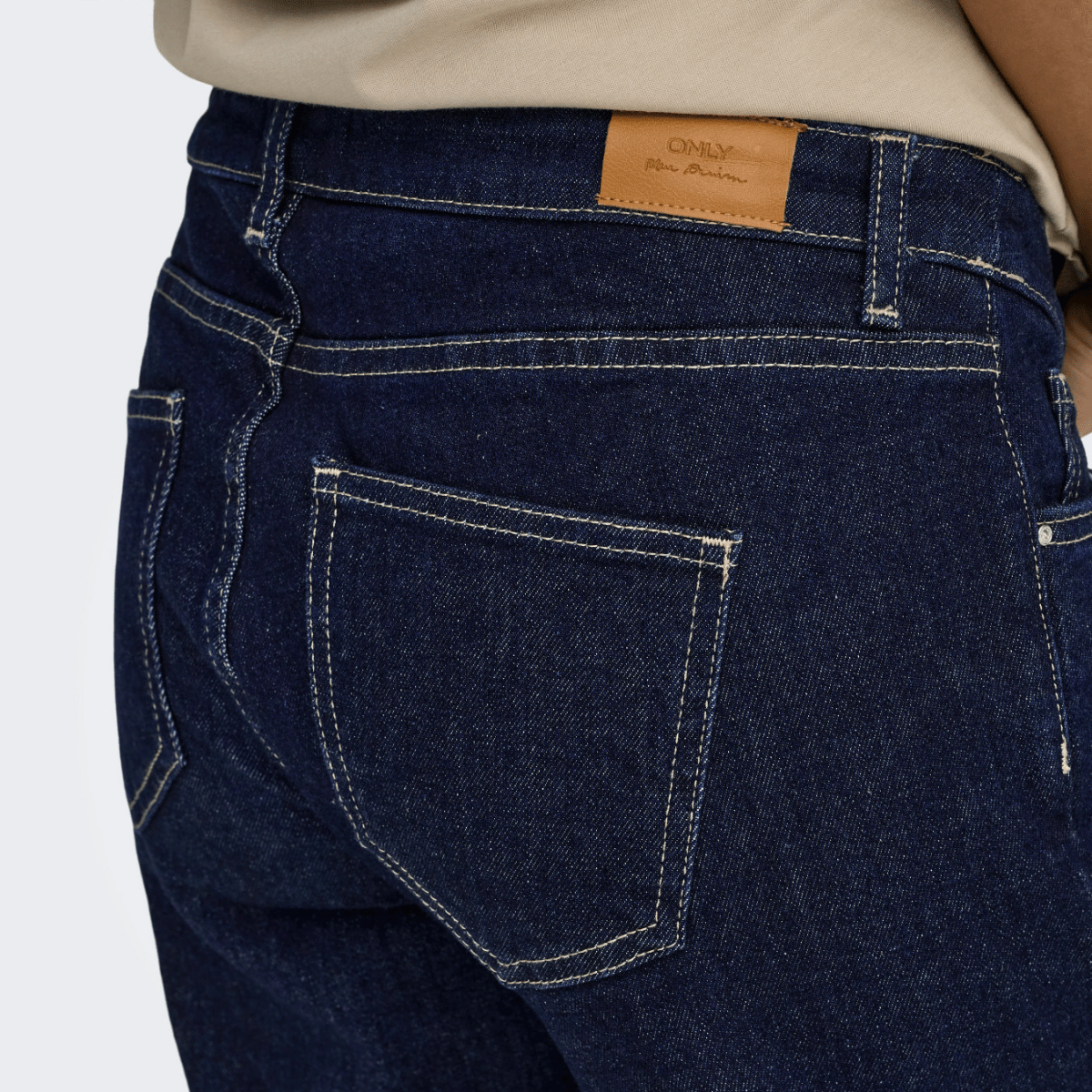 ONLY Maternity - Jeans Juicy Wide Leg Dark Blue Denim Rinse - Guttelus.no
