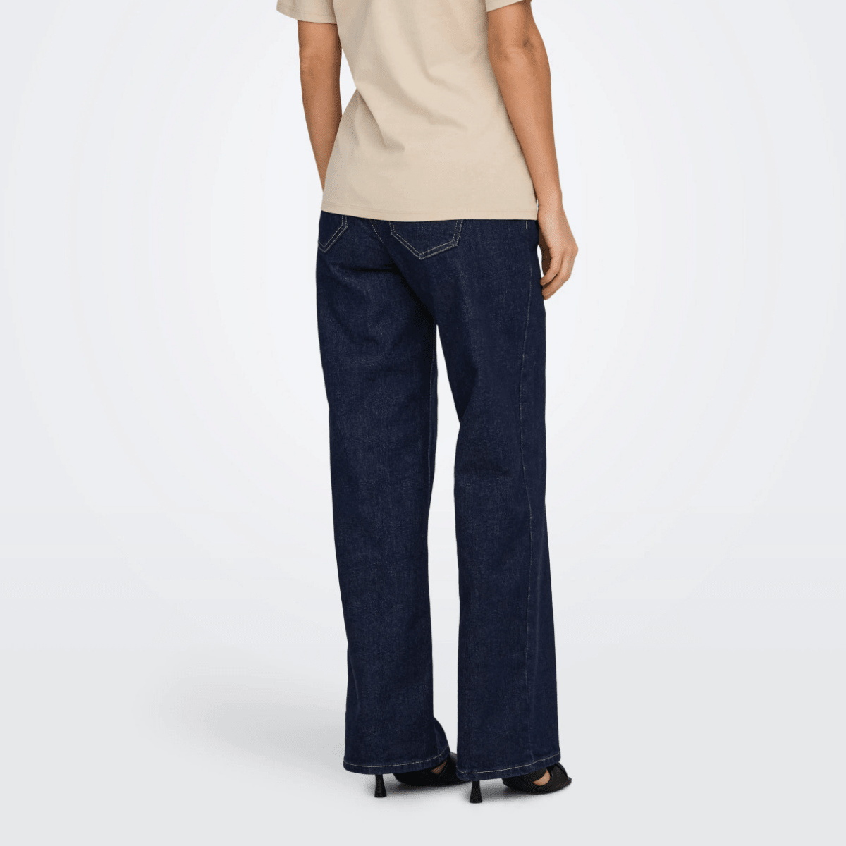 ONLY Maternity - Jeans Juicy Wide Leg Dark Blue Denim Rinse - Guttelus.no