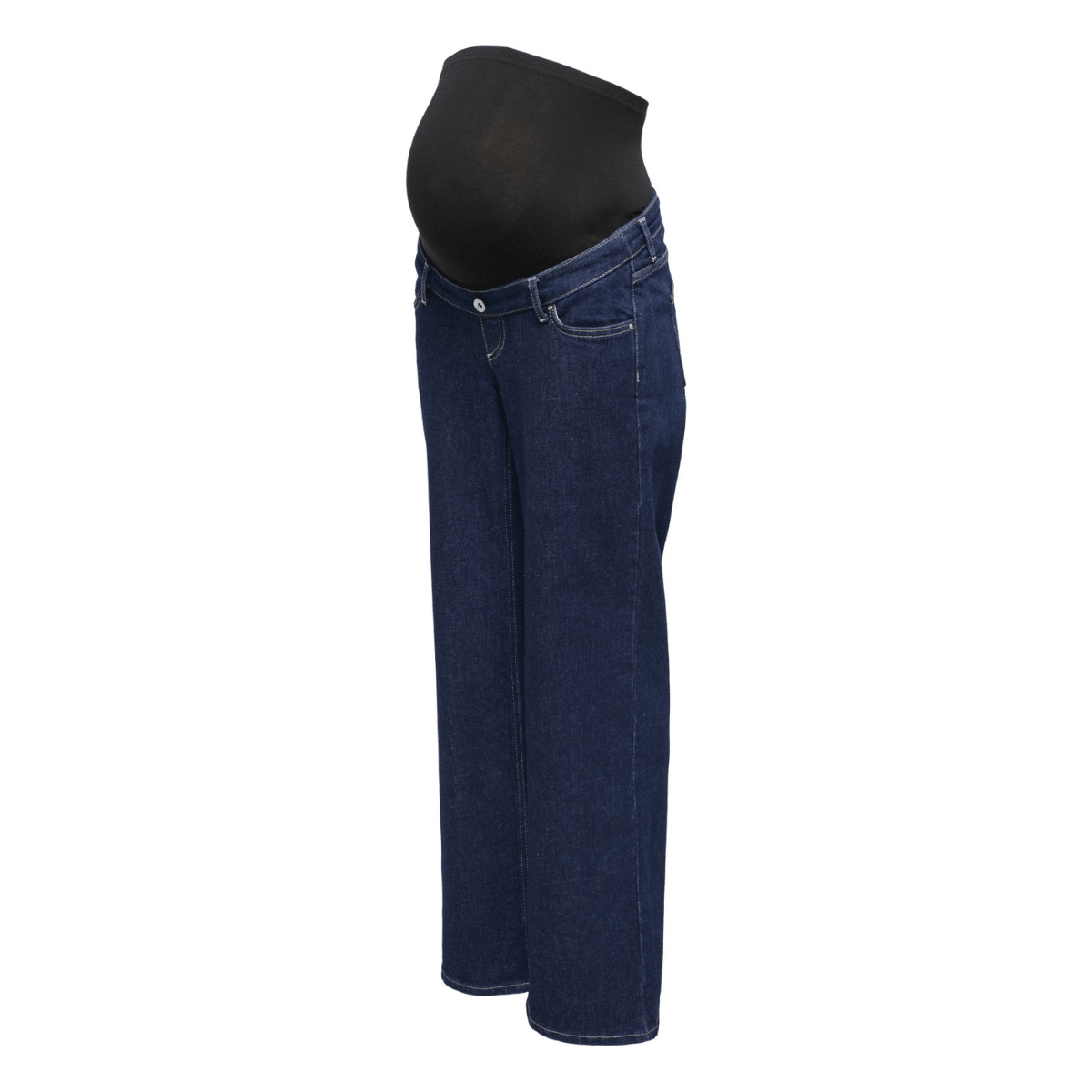 ONLY Maternity - Jeans Juicy Wide Leg Dark Blue Denim Rinse - Guttelus.no