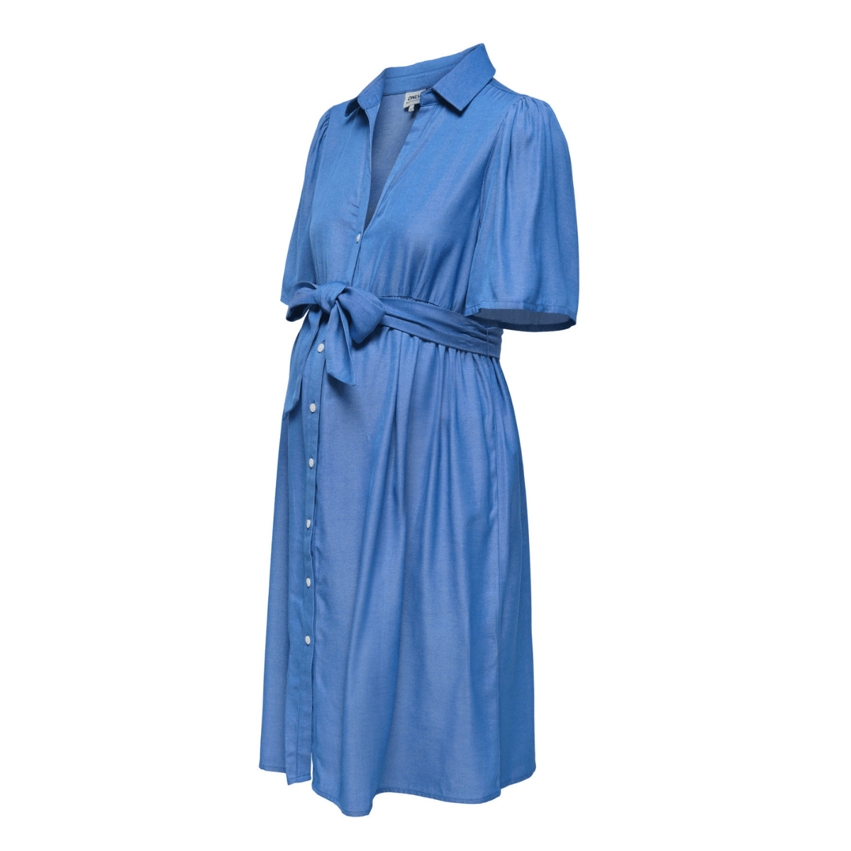 ONLY Maternity - Skjortekjole Mamma Medium Blue Denim - Guttelus.no