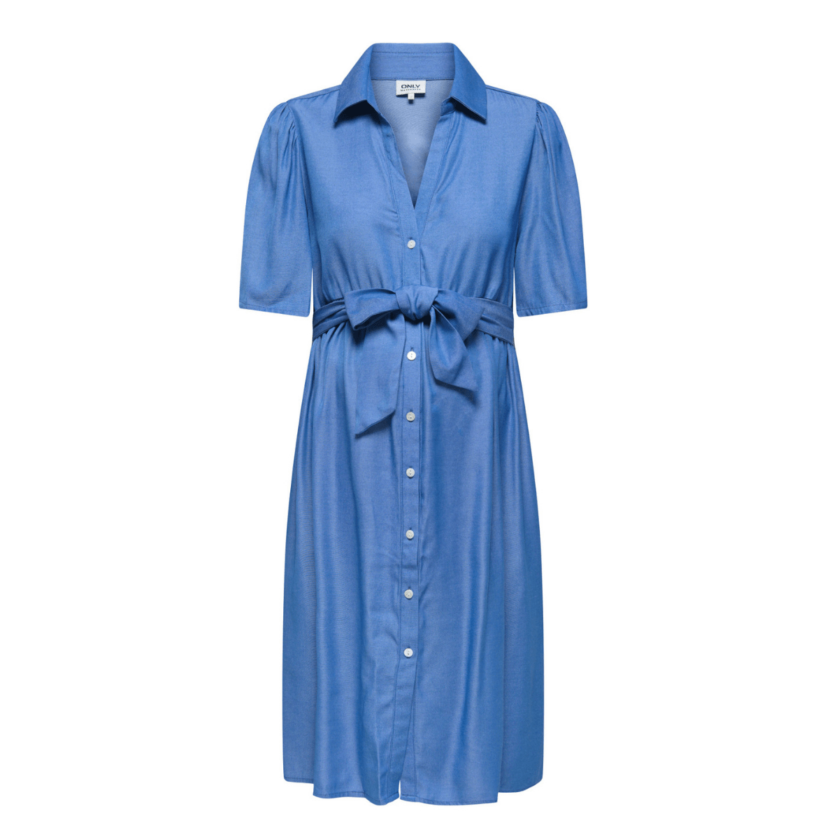 ONLY Maternity - Skjortekjole Mamma Medium Blue Denim - Guttelus.no