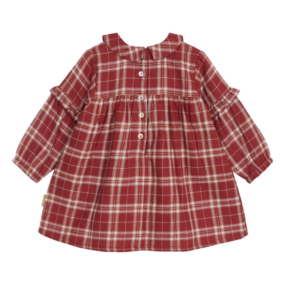 Hust and Claire - Julekjole Baby Kristel Ruter Teaberry