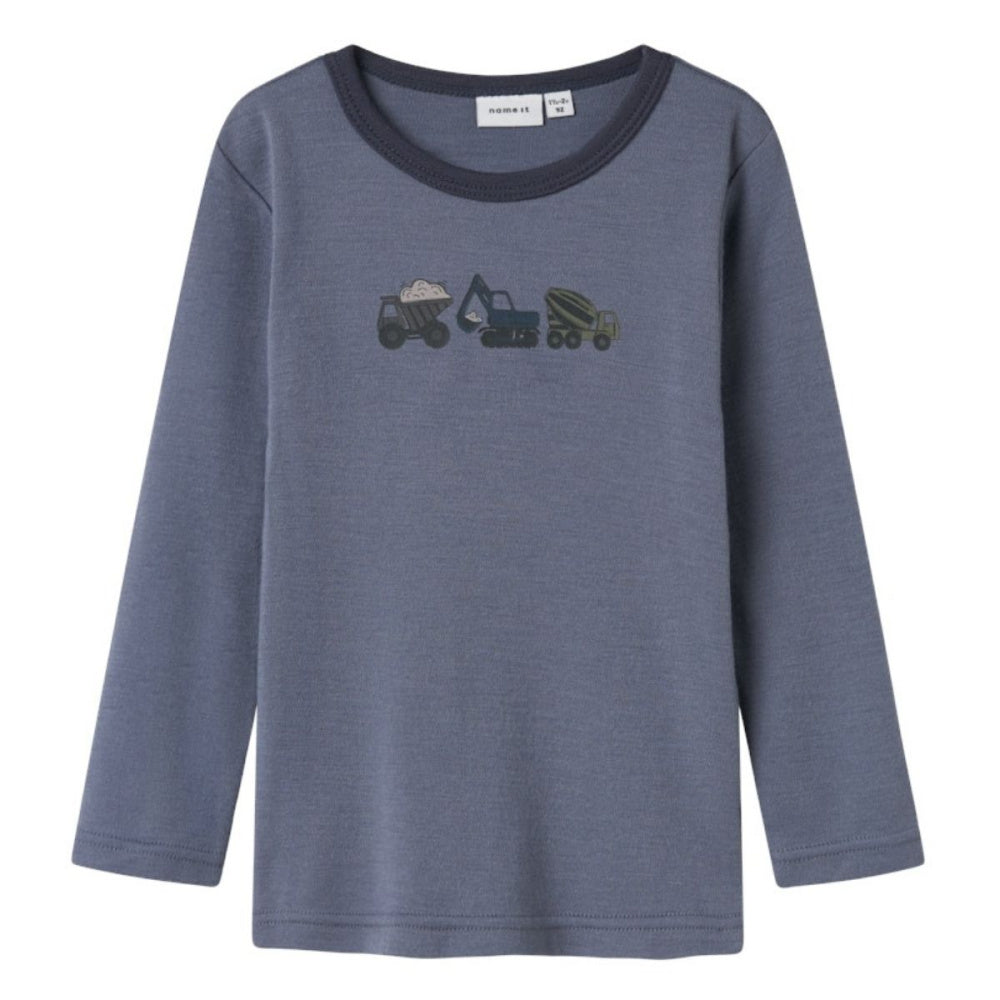 Name It - Ulltrøye Willow Folkstone Gray Working Machines