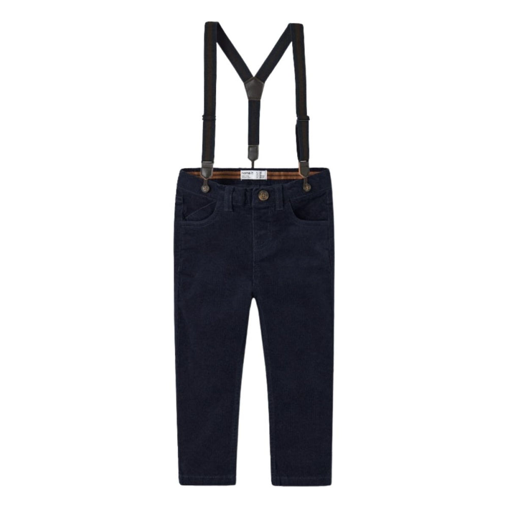 Name It - Bukse med Seler Ryan Cord Navy Blazer