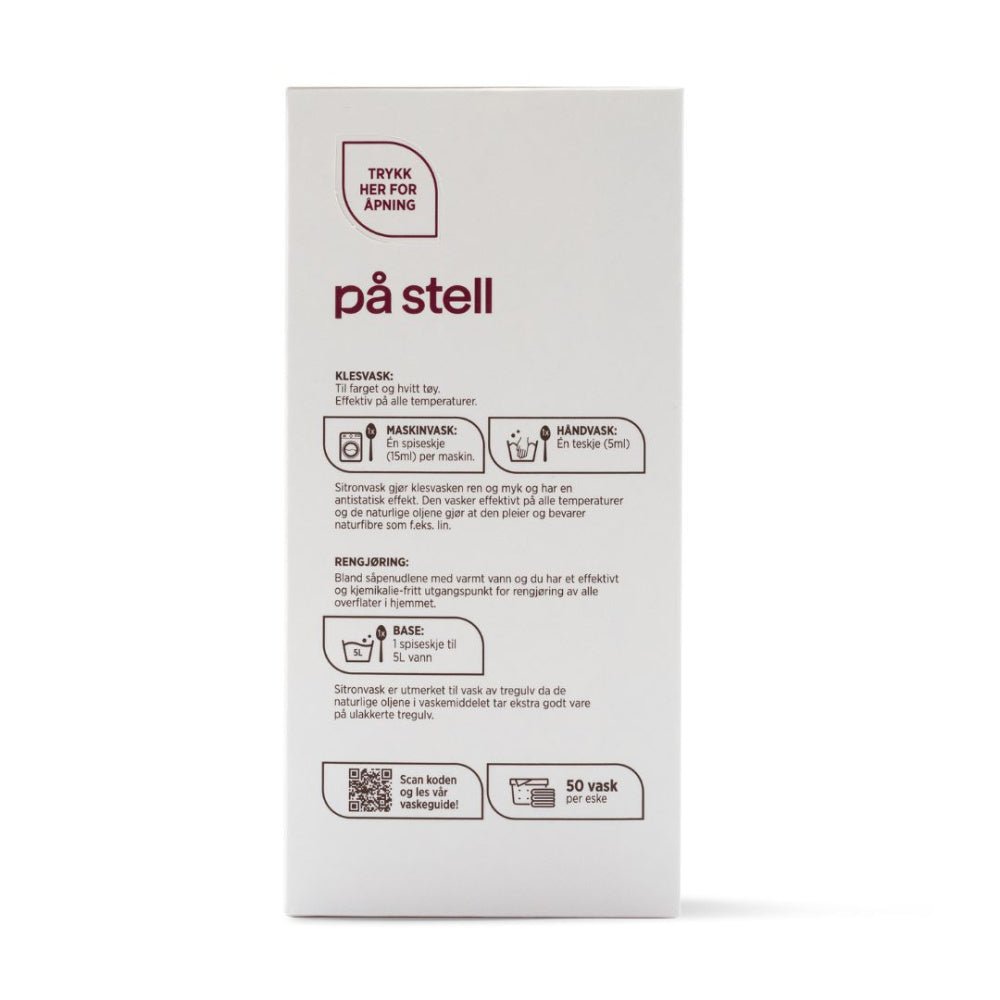 På Stell - Sitronsåpe Vaskepulver - Guttelus