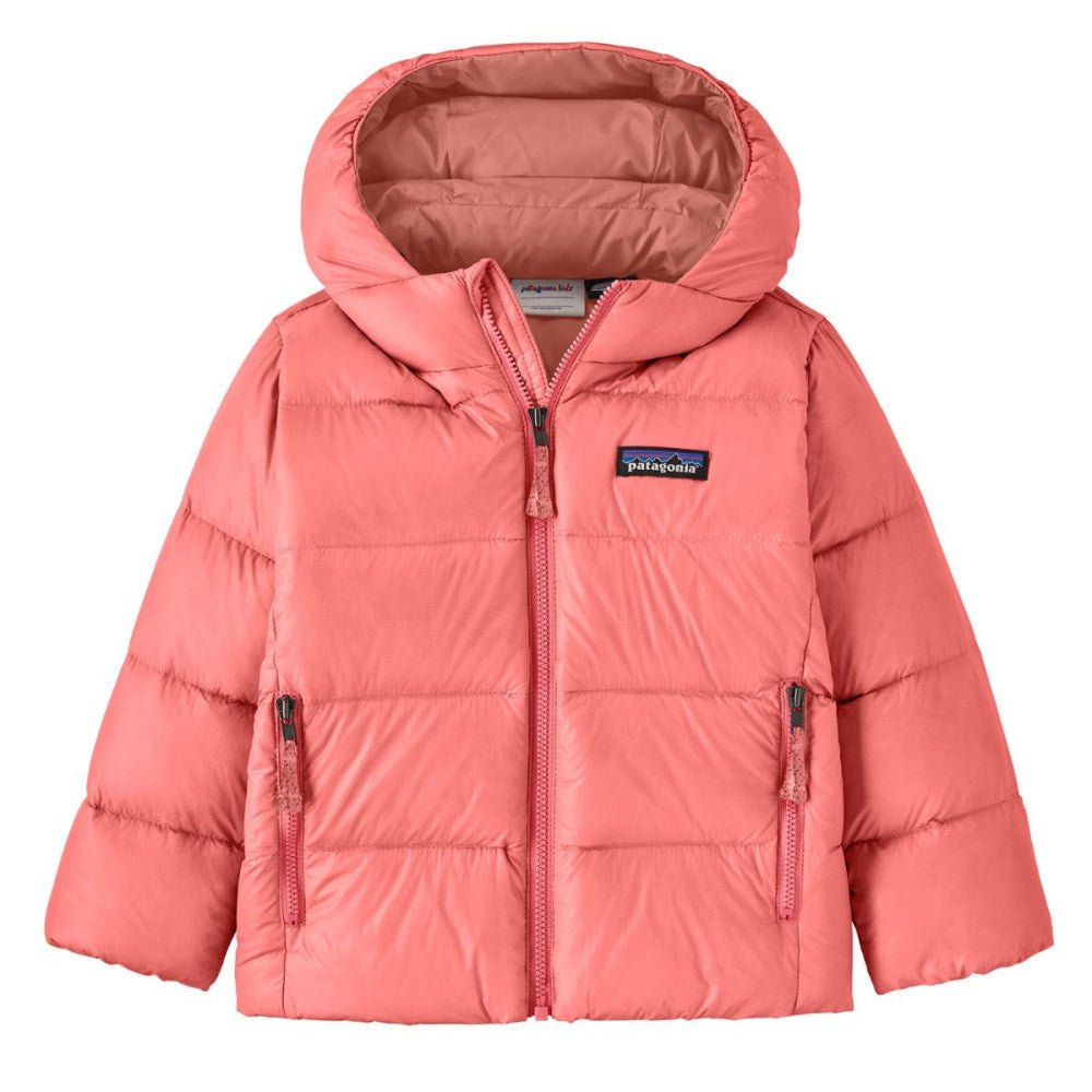 Patagonia - Baby Hi-Loft Down Sweater Hoody Sparkle Pink - Guttelus.no