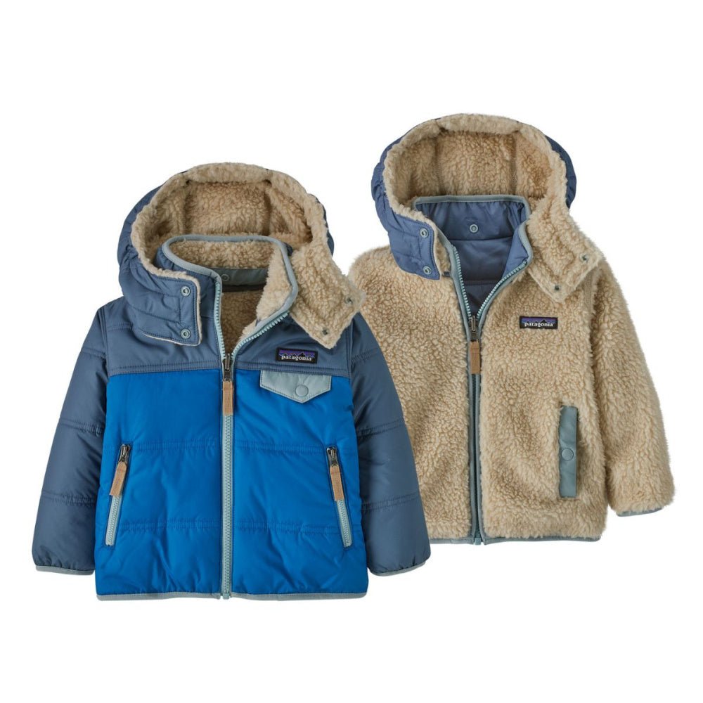 Patagonia - Baby Reversible Tribbles Hoody Endless Blue - Guttelus.no