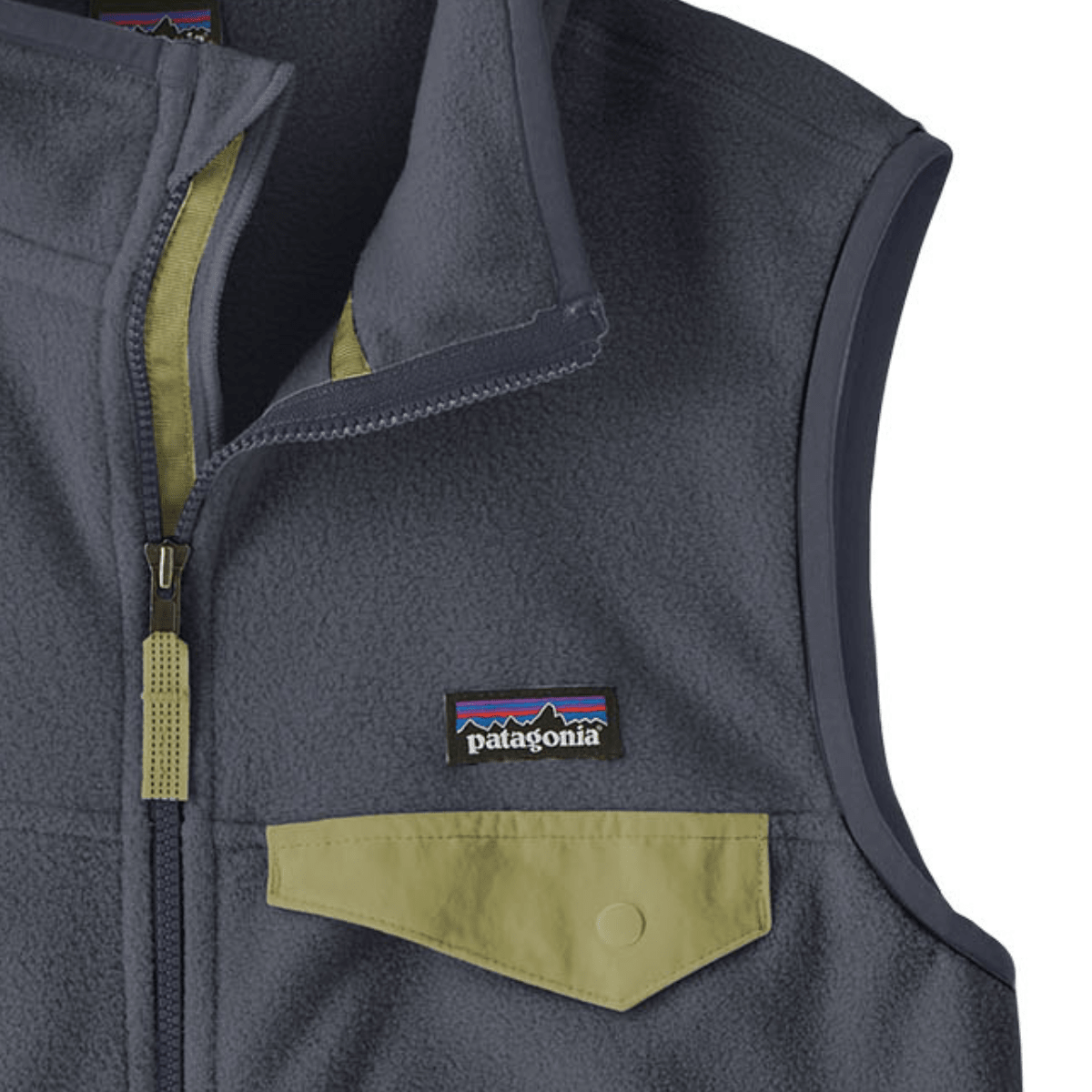 Patagonia - Fleecevest Micro D Snap-T Smolder Blue - Guttelus.no