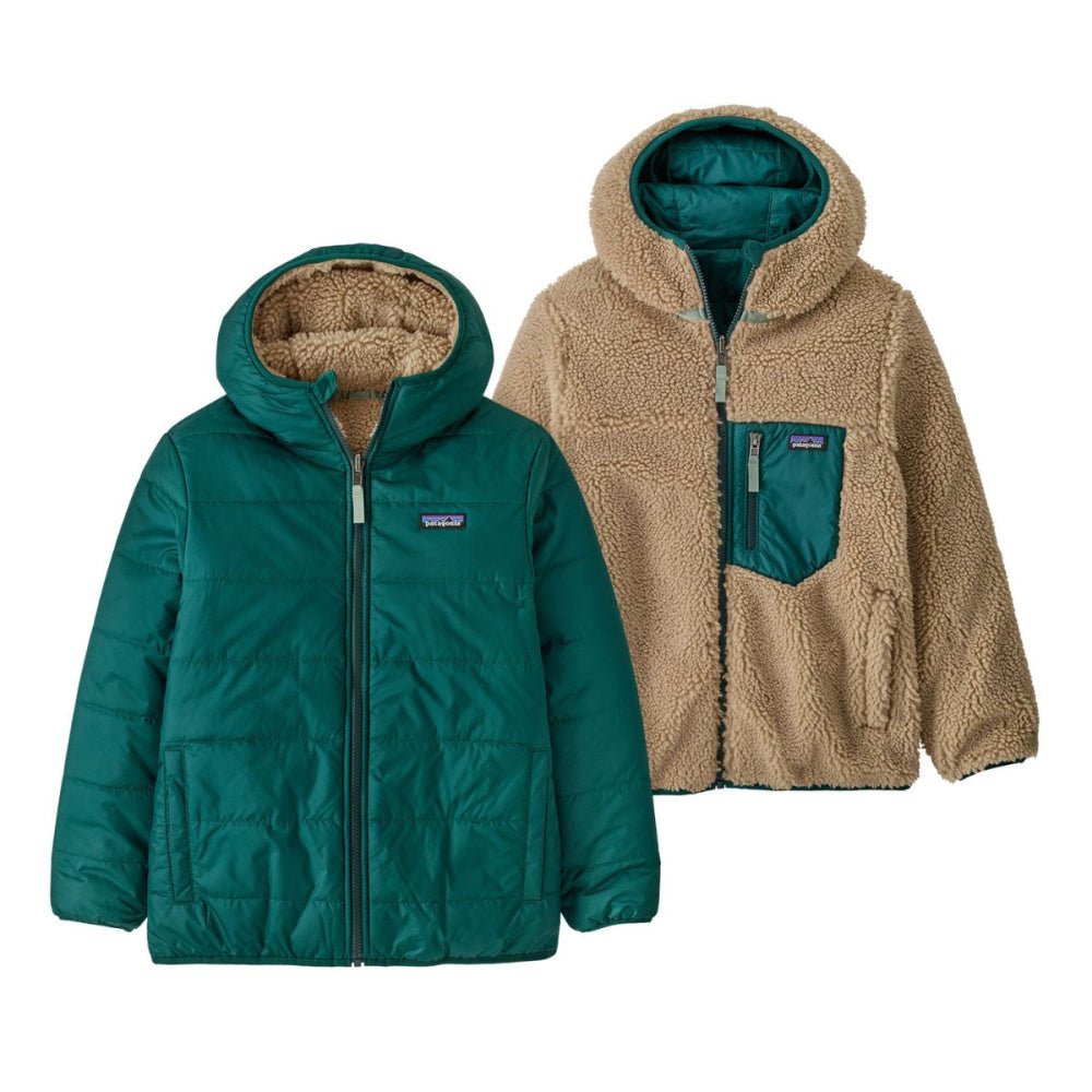 Patagonia - Kids Reversible Ready Freddy Hoody Cascade Green - Guttelus.no