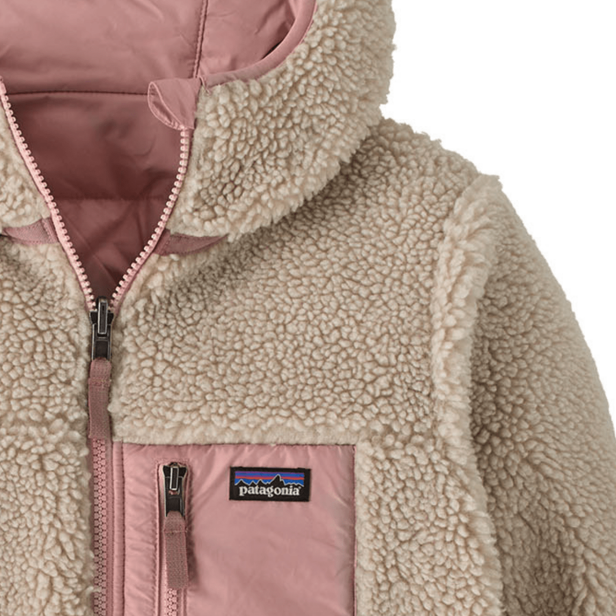 Patagonia - Kids Reversible Ready Freddy Hoody Fuzzy Mauve - Guttelus