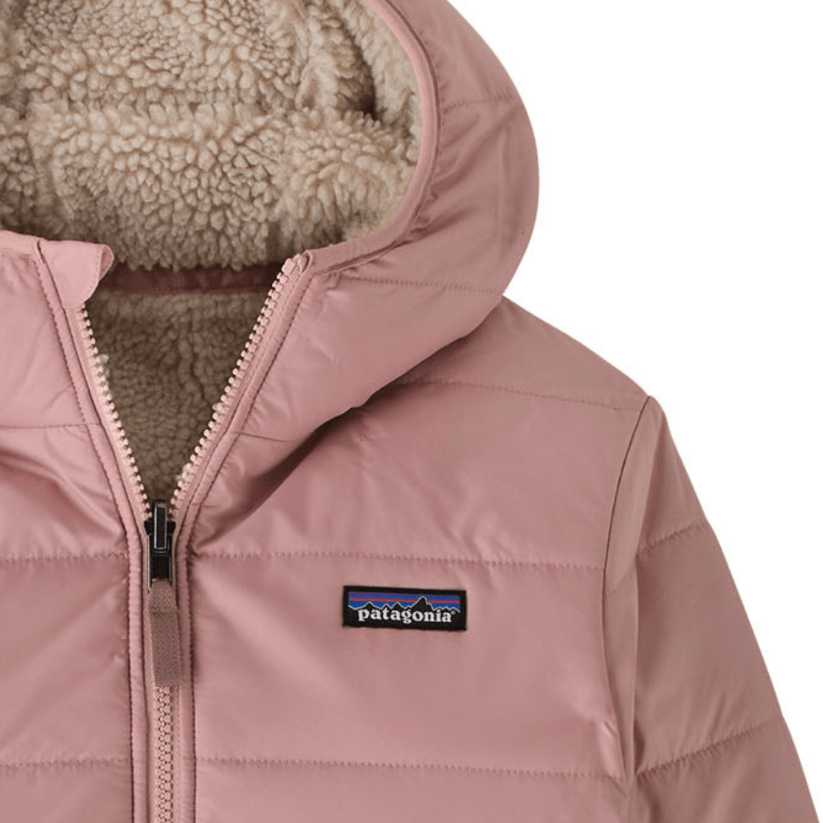 Patagonia - Kids Reversible Ready Freddy Hoody Fuzzy Mauve - Guttelus