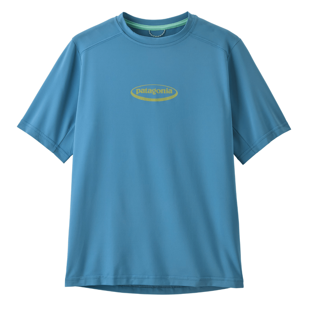 Patagonia - T-skjorte Capilene Silkweight '95 Oval Logo: Shore Blue - Guttelus.no