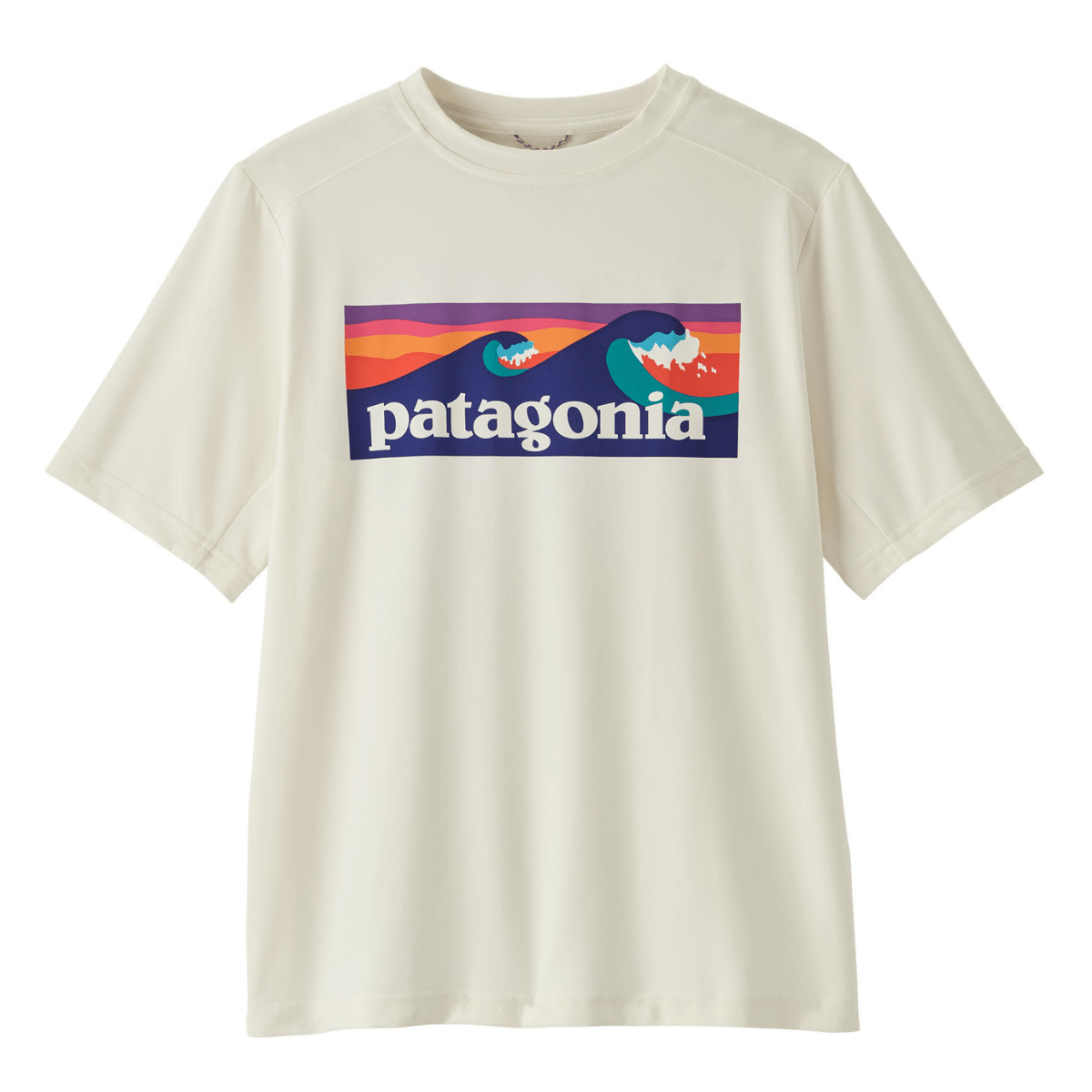 Patagonia - T-skjorte Capilene Silkweight Boardshort Logo: White - Guttelus.no