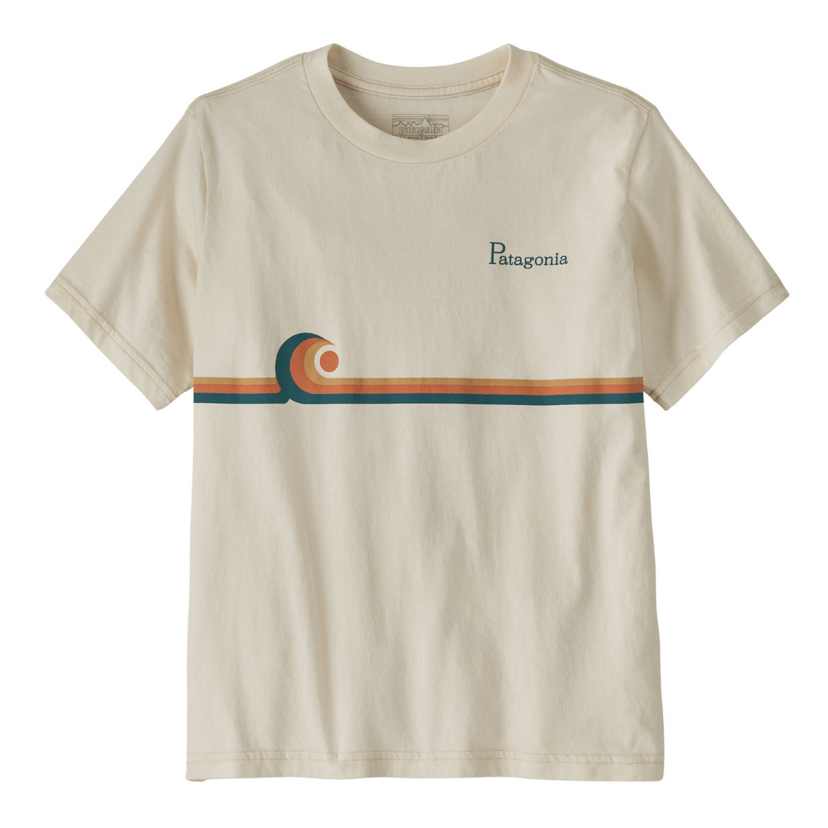 Patagonia - T-skjorte Graphic Swell Stripe: Undyed Natural - Guttelus.no