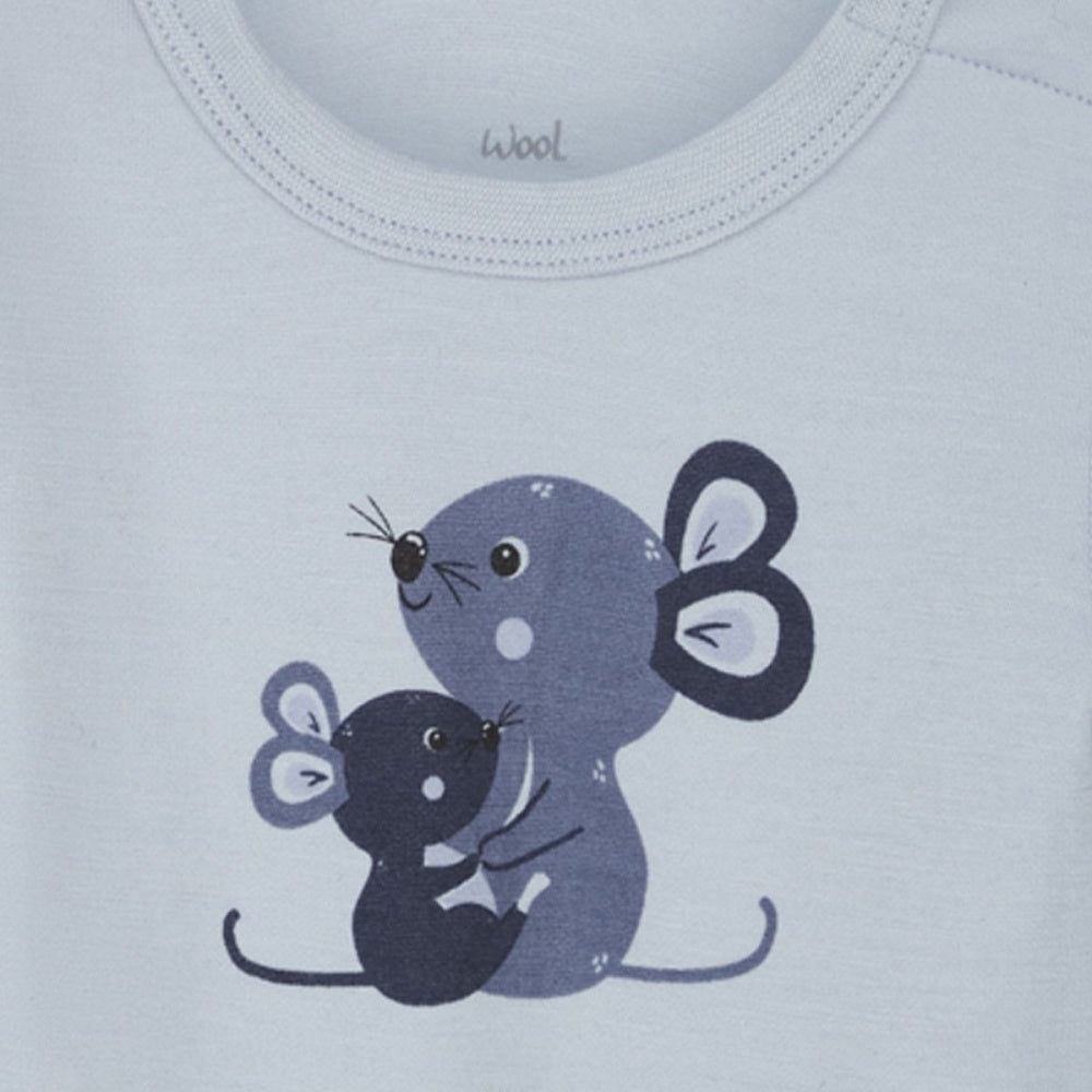 Hust and Claire - Body Ull og Bambus Baloo Mouse Cloud Blue