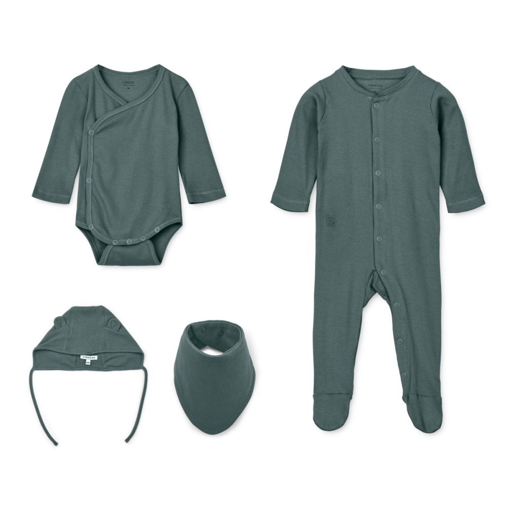 Liewood - Nyfødt-sett Whale Blue