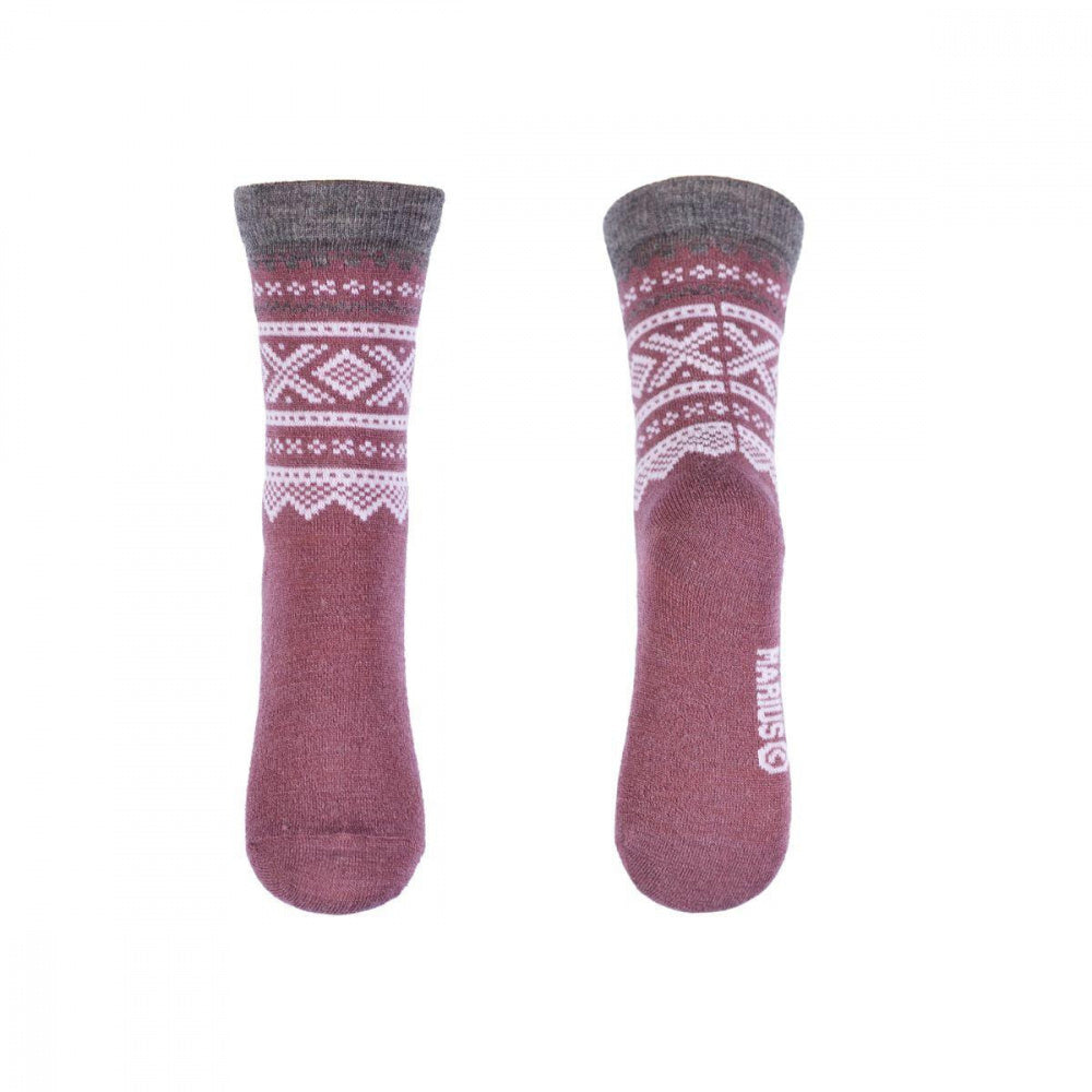 Marius Kids - 2pk Tynne Ullsokker Mesa Rose & Grey