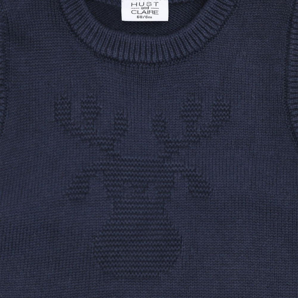 Hust and Claire - Vest Baby Perry Moose More Navy