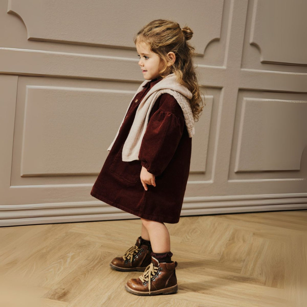 Lil'Atelier - Kjole Cord Obert Hot Chocolate