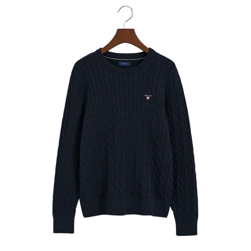 Gant - Genser Kabelstrikk Evening Blue