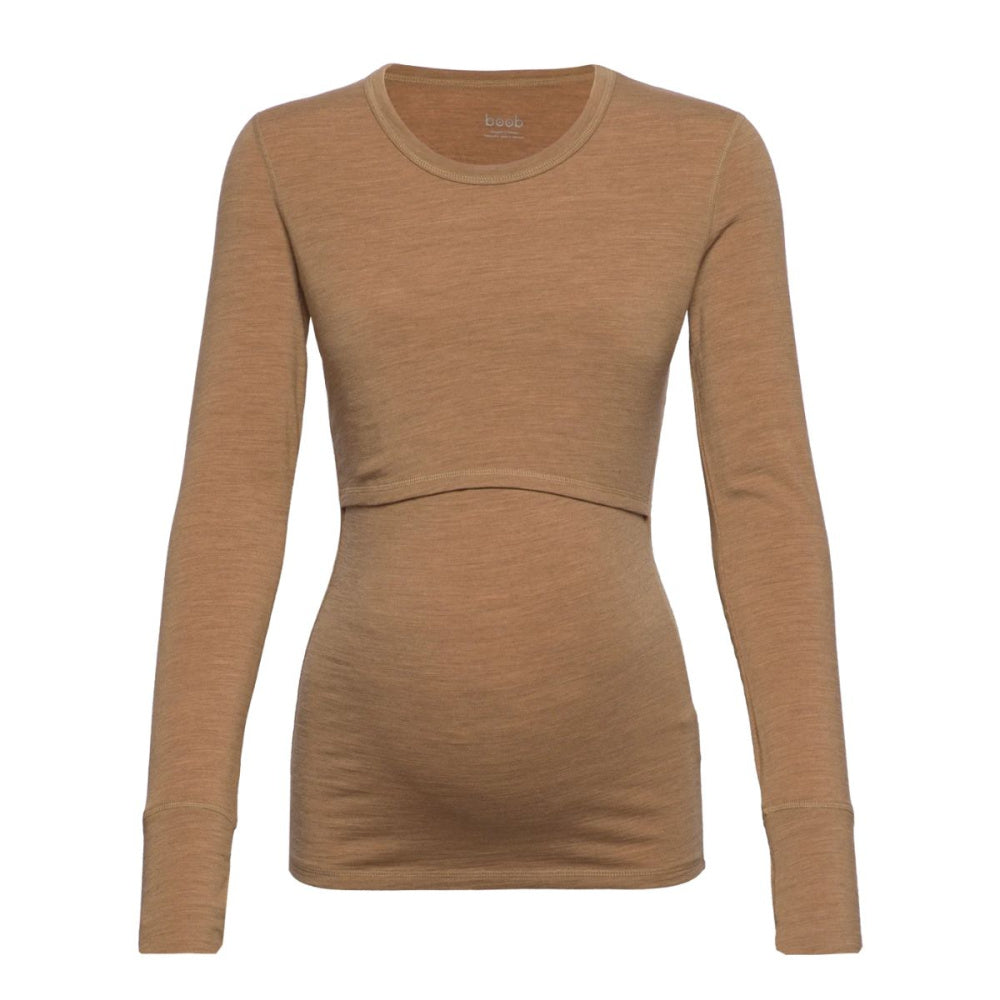Boob - Ammetopp Merinoull Brown Melange