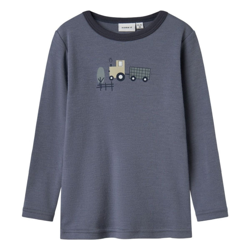 Name It - Ulltrøye Willit Folkstone Gray Tractor