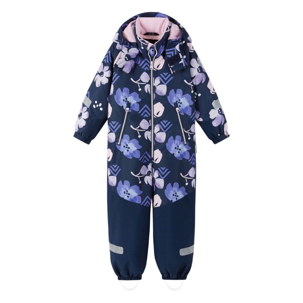 Reima - Vinterdress Kurikka Navy Flower Print - Guttelus