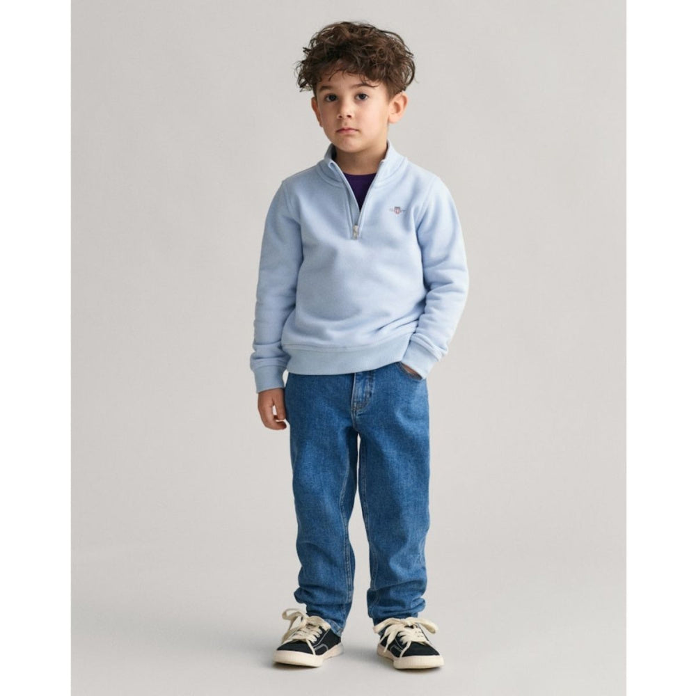 Gant - Genser Shield Half Zip Sweat Fresh Blue