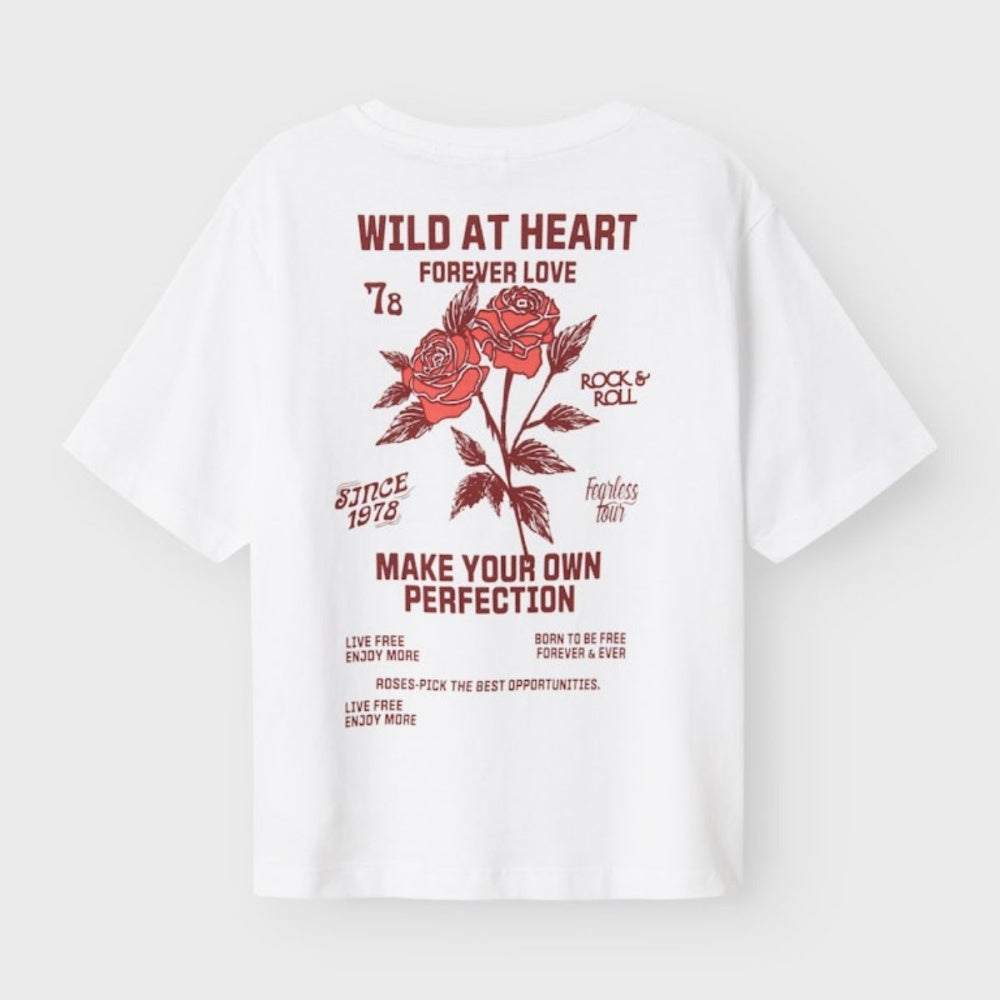Name It - T-skjorte Jr Hominu Bright White Wild Heart