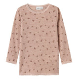 Name It - Trøye Ull Wang Small Flowers Shadow Gray
