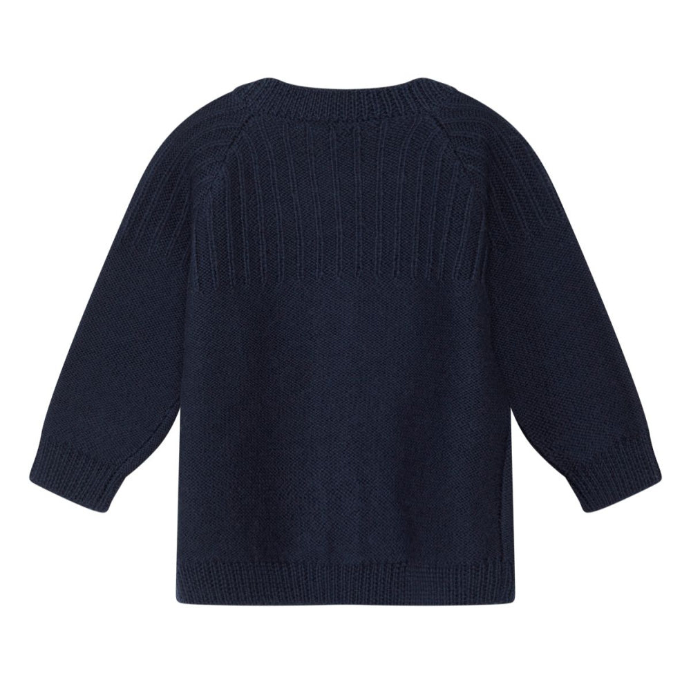 Hust and Claire - Cardigan Ull Ribbestrikket More Navy