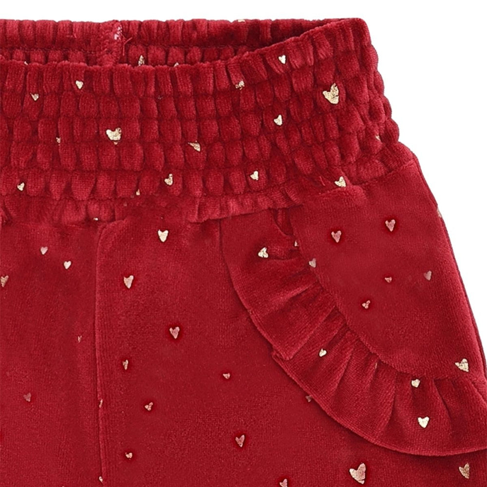 Hust and Claire - Bukse Baby Velour Trine Gold Teaberry