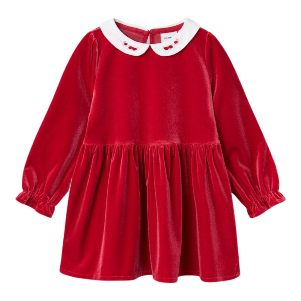 Name It - Julekjole Velour Rinna Jester Red