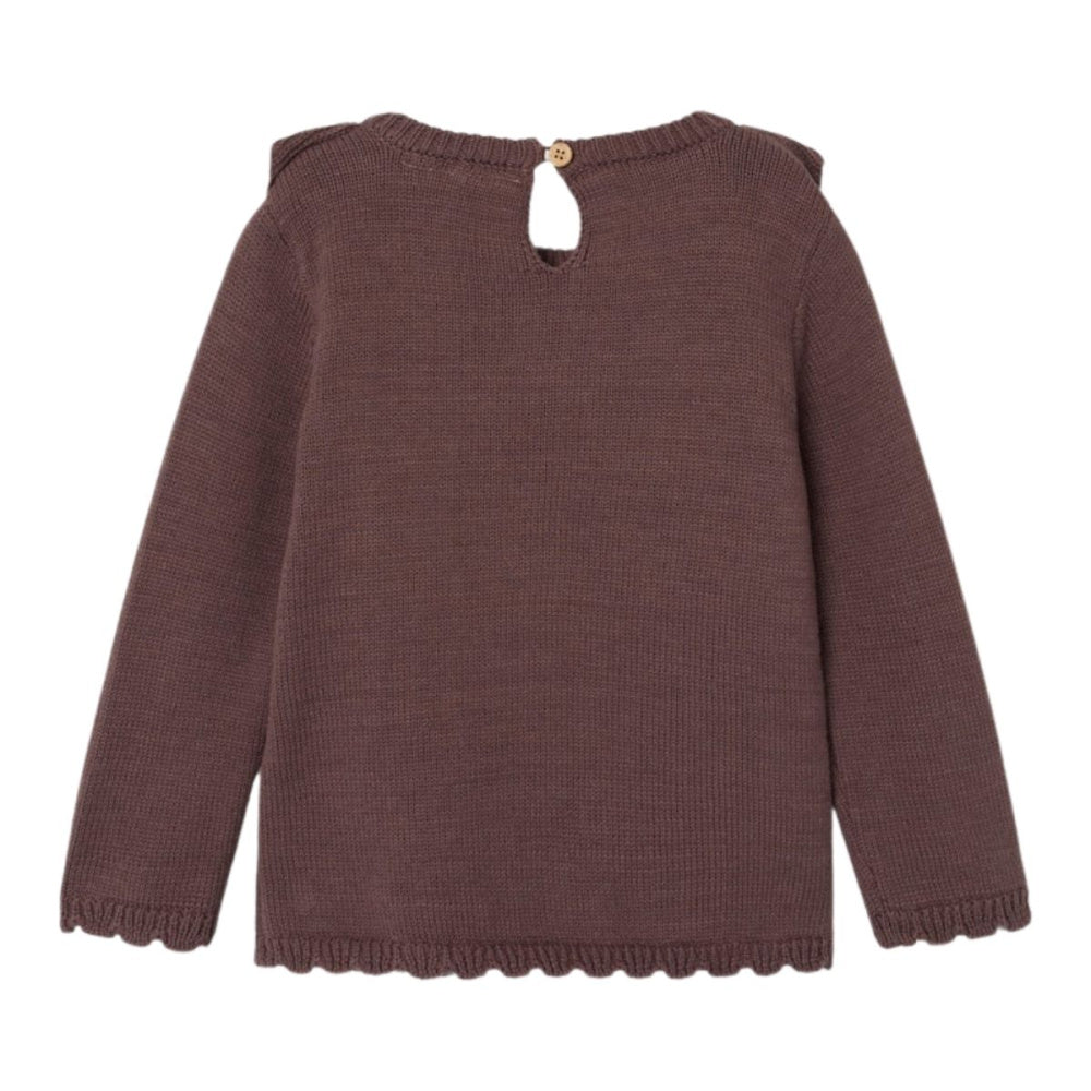 Lil'Atelier - Genser med Krage Strikket Laguna Peppercorn