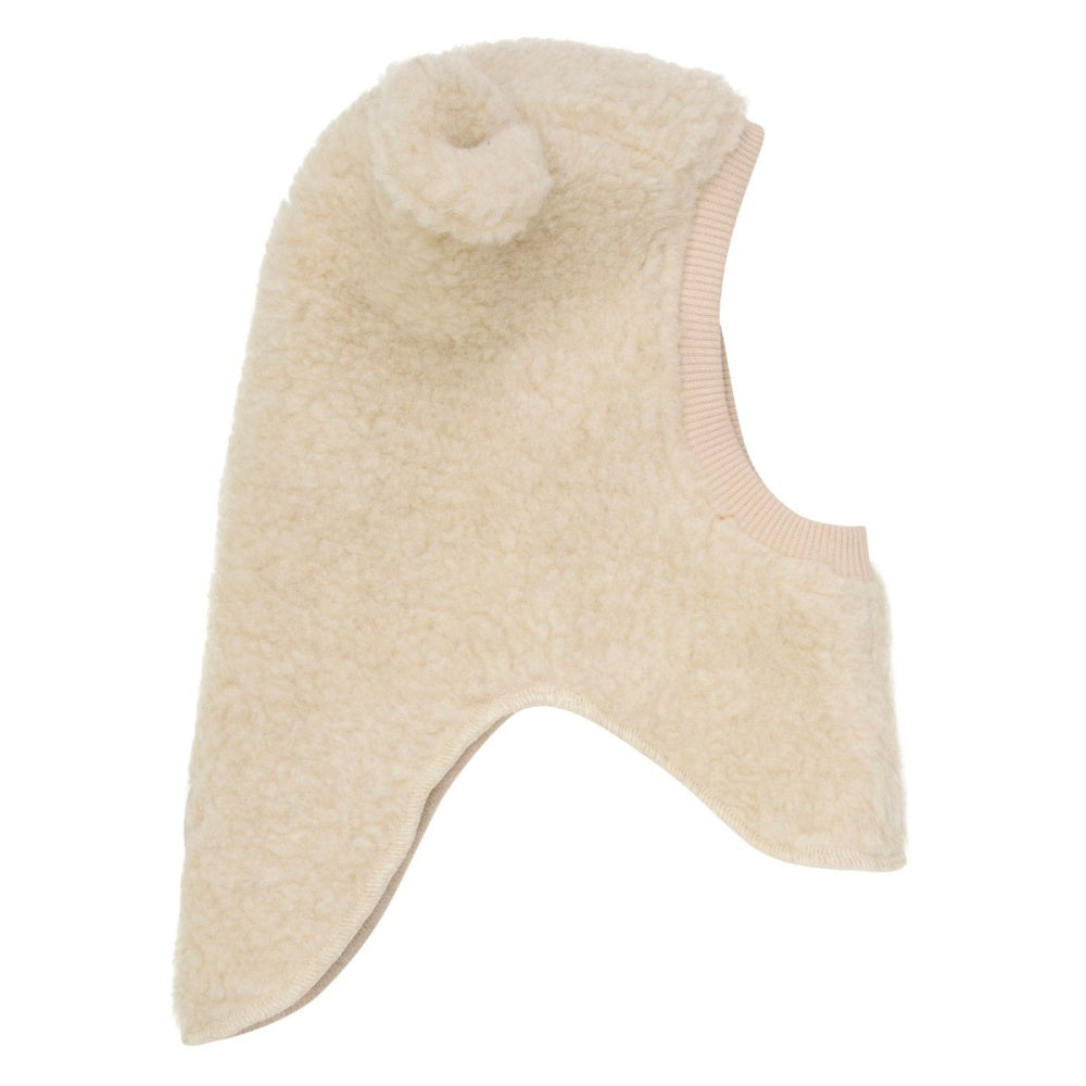 Huttelihut - Balaclava Ull Teddy Ører Cement