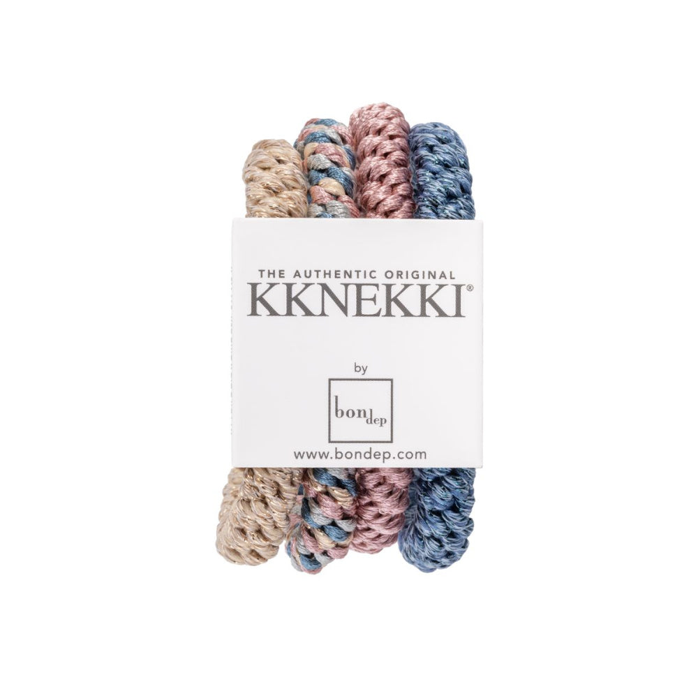 Kknekki - Hårstrikk 4 pk Bundle 5 Rosa/ Blå/ Mix/ Gull