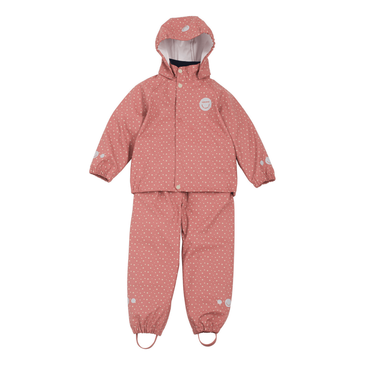 Viking - Regnsett Jolly Print Pink - Guttelus.no